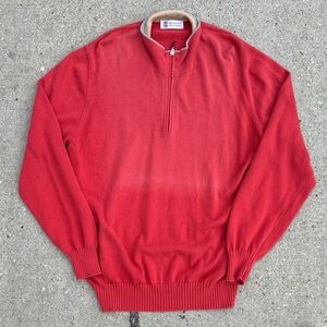 Brunello Cucinelli Pink Half-Zip Sweater